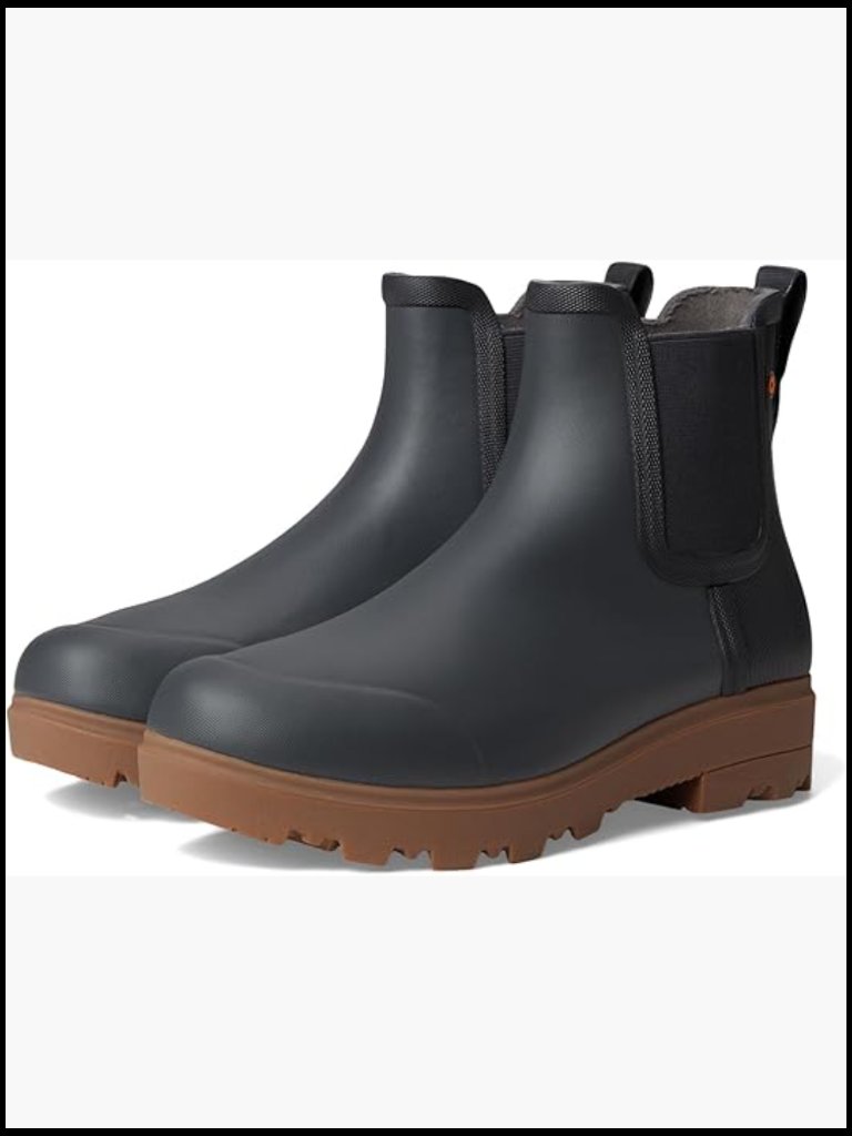 Women's Chelsea Ankle Rain Boots Waterproof Pull-On Comfort For Walking